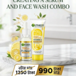 Garnier Bright Complete Vitamin C Radiance Combo – Face Wash + 30x Vitamin C Serum