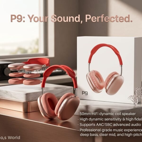 P9 Wireless Headphones-এ! 🎧প্রিমিয়াম সাউন্ড আর পাওয়ারফুল ব্যাটারি—সবই পাচ্ছেন |